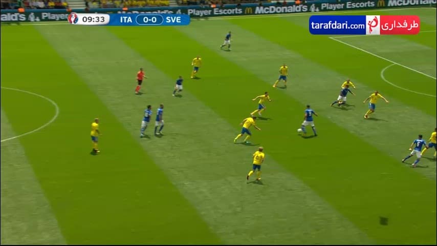 خلاصه بازی ایتالیا 1-0 سوئد (یورو 2016)
