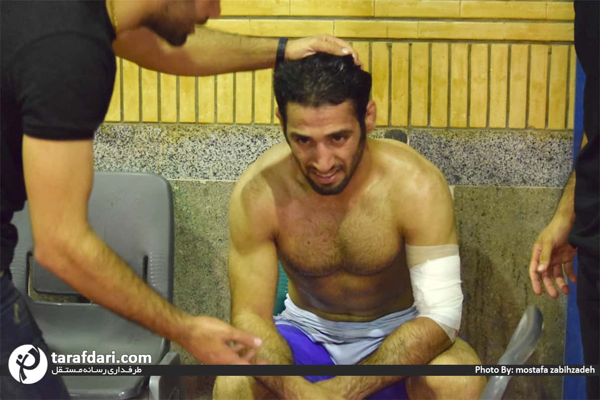 درگیری بین مسعود اسماعیل پور و مهران نصیری-مهران نصیری-مسعود اسماعیل پور-لیگ برتر کشتی-اتفاقات حاشیه ای لیگ برتر کشتی