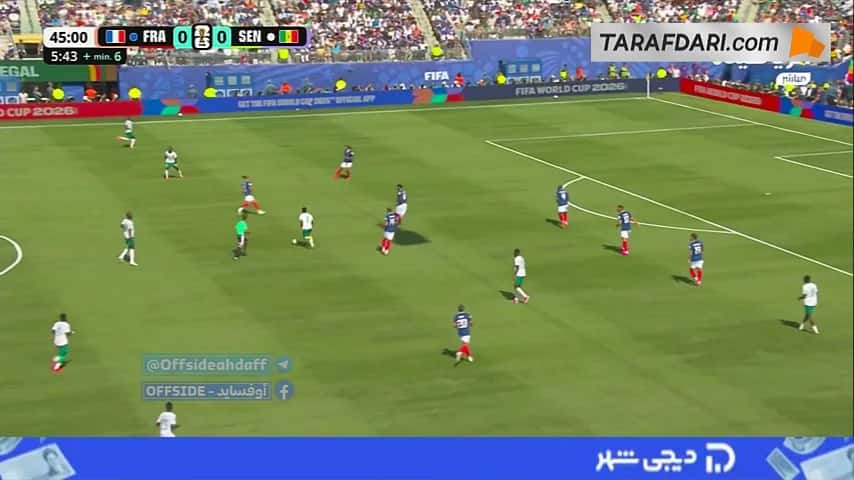 فرصتسوزی اسماعیلا سار مقابل دروازه فرانسه (فرانسه 0-0 سنگال)