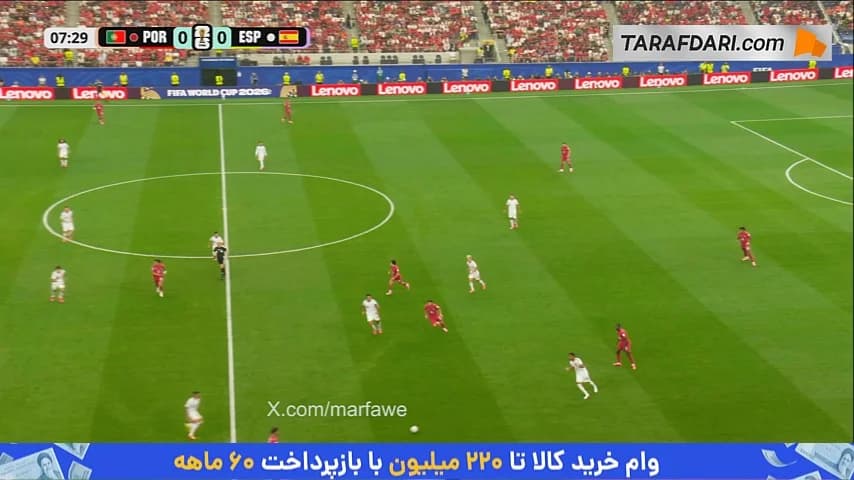 فرصتسوزی اویارزابال در موقعیت تک به تک روی پاس زیبای اولمو (پرتغال 0-0 اسپانیا)