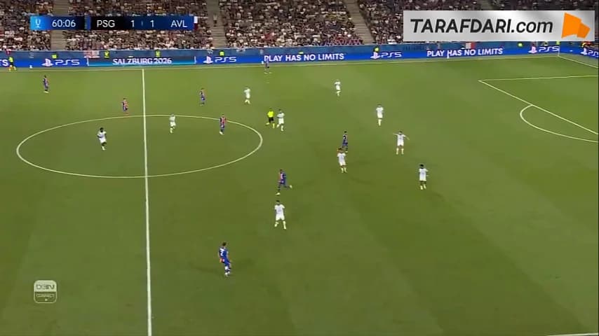 فرار از تله آفساید؛ گل دزیره دوئه به استون ویلا (پاری سن ژرمن 2-1 استون ویلا)