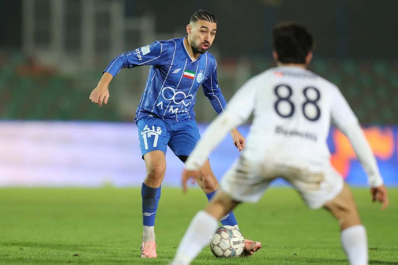 مونیر الحدادی هافبک فصل گذشته استقلال تهران برابر ملوان