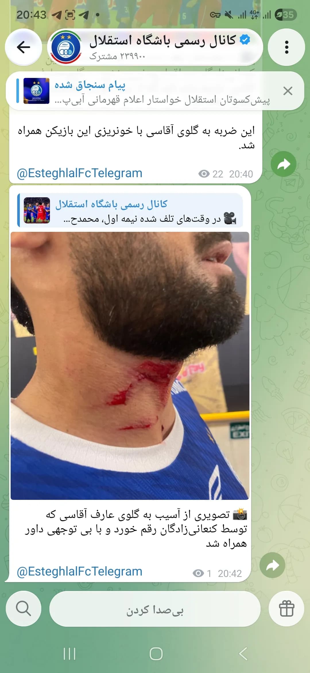 ولی به قول پرسپولیسی ها بنیادی فر استقلالی بود 😭