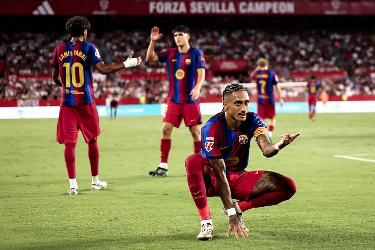 سویا 1-3 بارسلونا؛ آتش رافینیا، سویا را سوزاند و خاکستر کرد