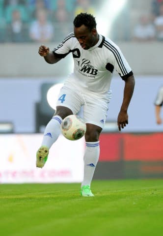 Michael Essien is pictured during Michael Ballack's farewell match at Red Bull Arena in Leipzig, Germany, 05 June 2013