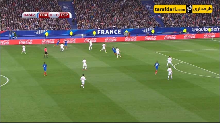 خلاصه بازی فرانسه 0-2 اسپانیا - داوید سیلوا
