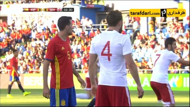 خلاصه بازی اسپانیا 0-1 گرجستان
