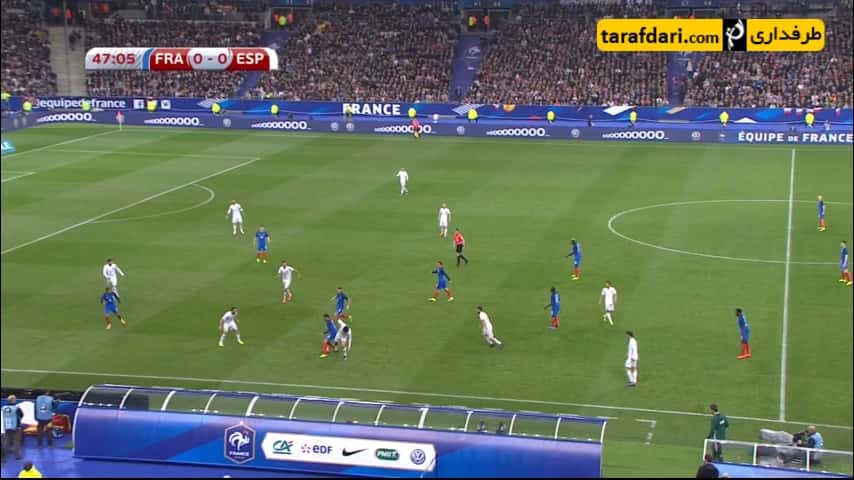 مردود اعلام شدن گل فرانسه به اسپانیا به کمک تکنولوژی کمک داور ویدیویی - آنتوان گریزمان