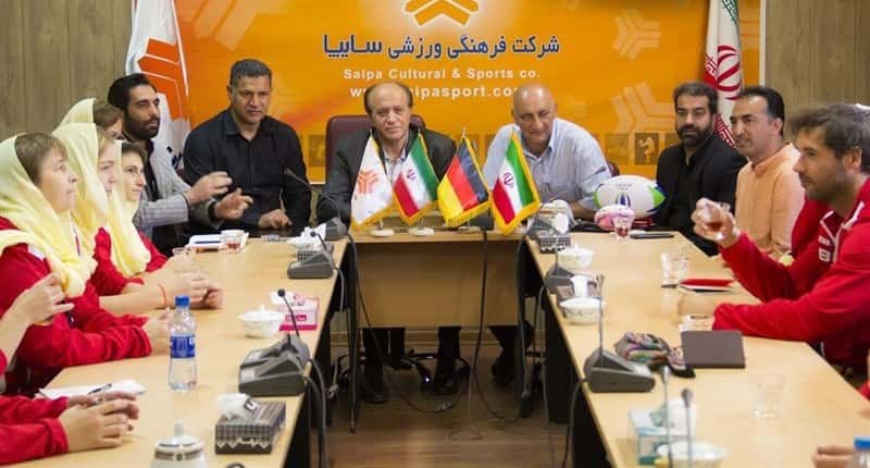 دیدار اعضای تیم ملی راگبی بانوان آلمان با علی دایی