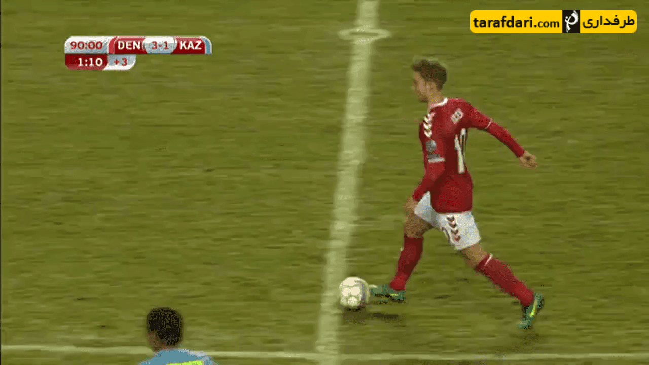 ویدیو ؛ گل زیبای کریستین اریکسن برای دانمارک (دانمارک 4 - 1 قزاقستان )