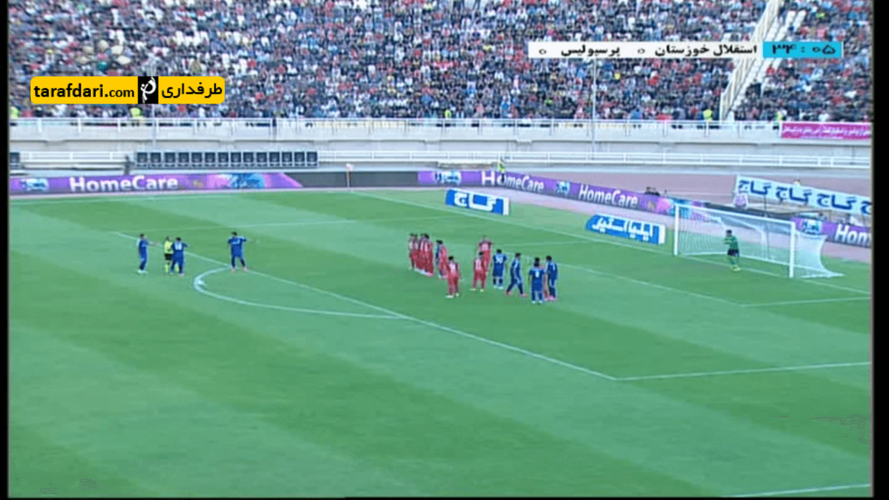 گل تماشایی زهیوی به پرسپولیس (استقلال خوزستان 1-0 پرسپولیس)