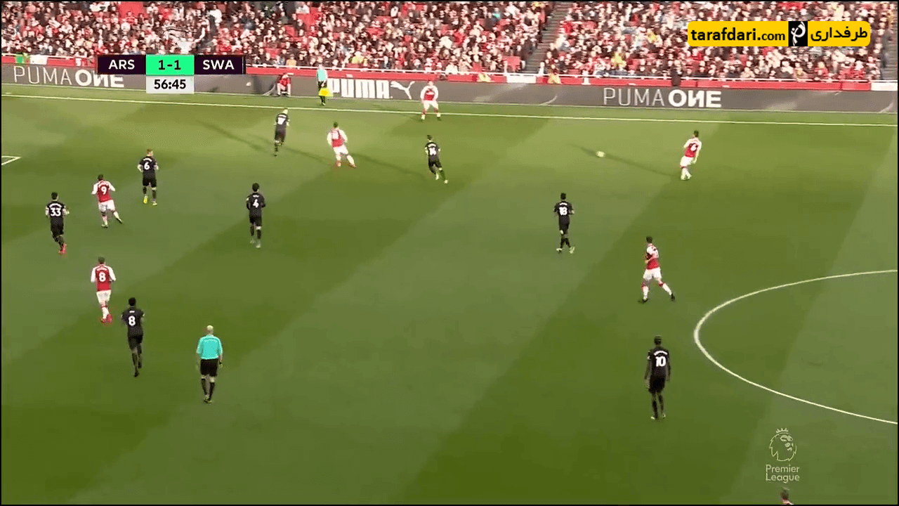 گل های HD بازی آرسنال 2-1 سوانزی