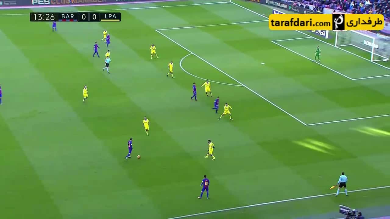 لوئیس سوارز - لیونل مسی - آردا توران - بارسلونا-لاس پالماس - گل های HD بارسلونا - گل های HD