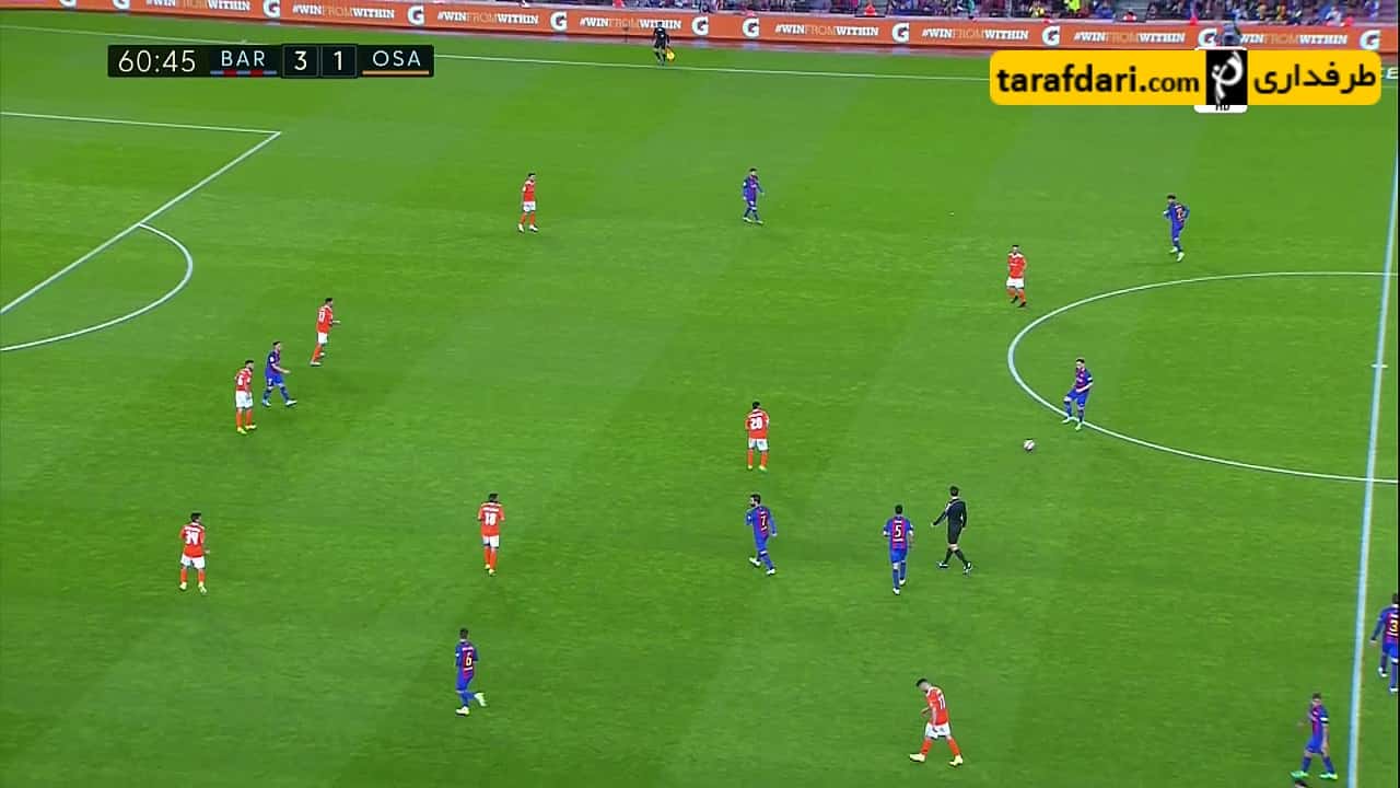 اوساسونا - بارسلونا - لیونل مسی - پاکو آلکاسر - آندره گومز - خاویر ماسکرانو - گل های HD