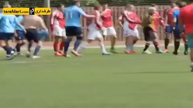 ویدیو؛ ناک اوت شدن داور در فوتبال روسیه