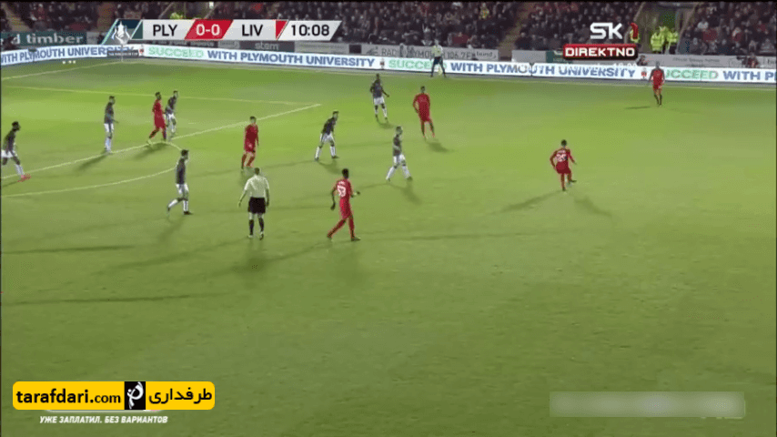 گل های بازی پلایموث 0-1 لیورپول