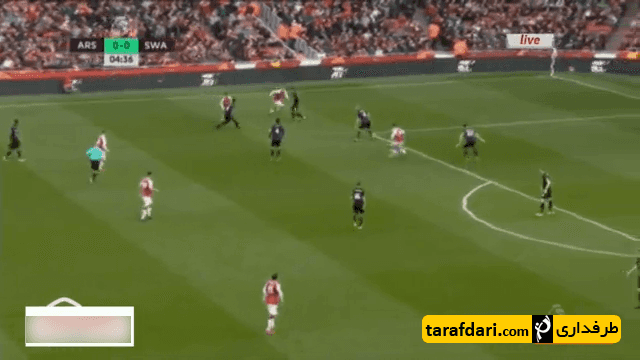 گل های بازی آرسنال 2-1 سوانزی