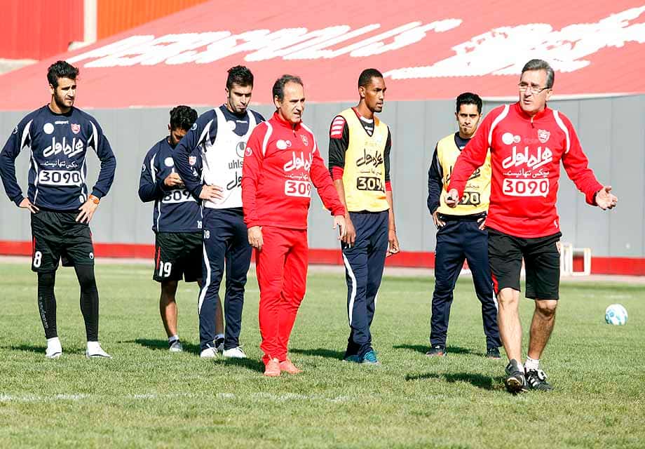 چهارشنبه سوری در تمرین پرسپولیس!