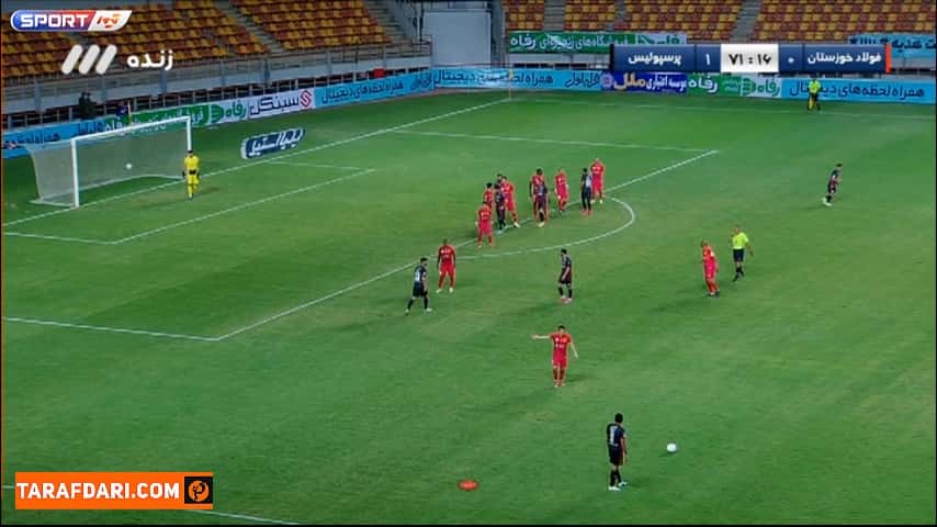 گل حامد پاکدل به فولاد (فولاد 0-2 پرسپولیس)