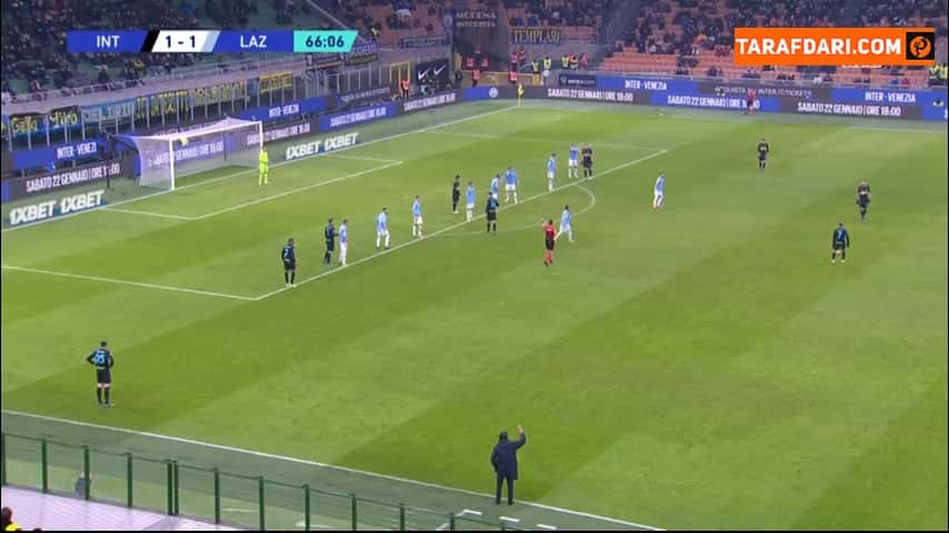 گل میلان اشکرینیار به لاتزیو (اینتر 2-1 لاتزیو)