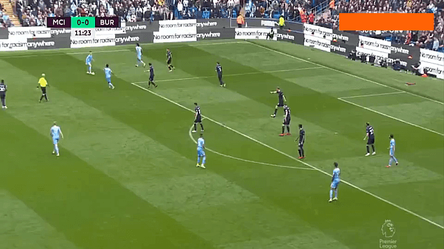 گل برناردو سیلوا به برنلی (منچسترسیتی 1-0 برنلی)