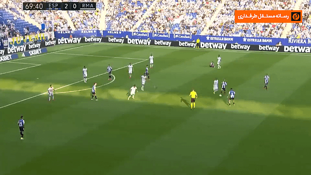 گل کریم بنزما به اسپانیول (اسپانیول 2-1 رئال مادرید)