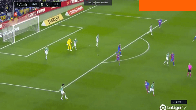 گل خوانمی به بارسلونا (بارسلونا 0-1 رئال بتیس)