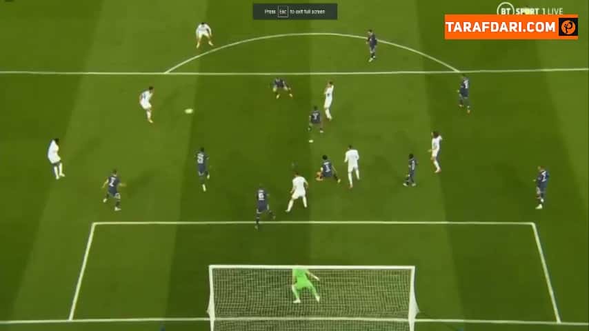 گل چالتا سار به پاری سن ژرمن روی اشتباه دوناروما (پاری سن ژرمن 1-1 المپیک مارسی)