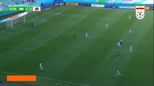 گل علیرضا باویه به امید ترکمنستان (امید ترکمنستان 0-1 امید ایران)