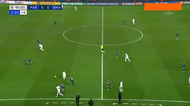 گل انفرادی کیلیان ام باپه به رئال مادرید (پاری سن ژرمن 1-0 رئال مادرید)