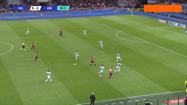 گل رافائل لیائو به اودینزه (میلان 1-0 اودینزه)