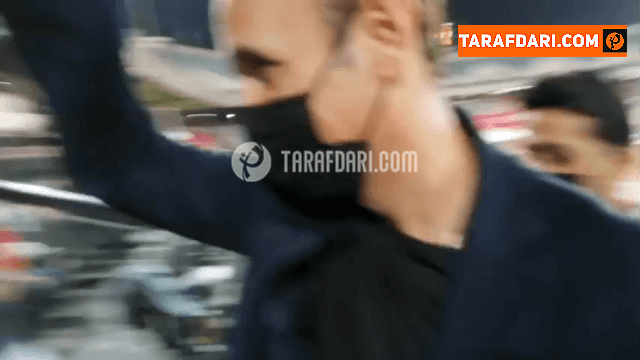 خوش و بش یحیی گل محمدی و حامد حدادی پیش از دیدار پرسپولیس و پیکان / فیلم