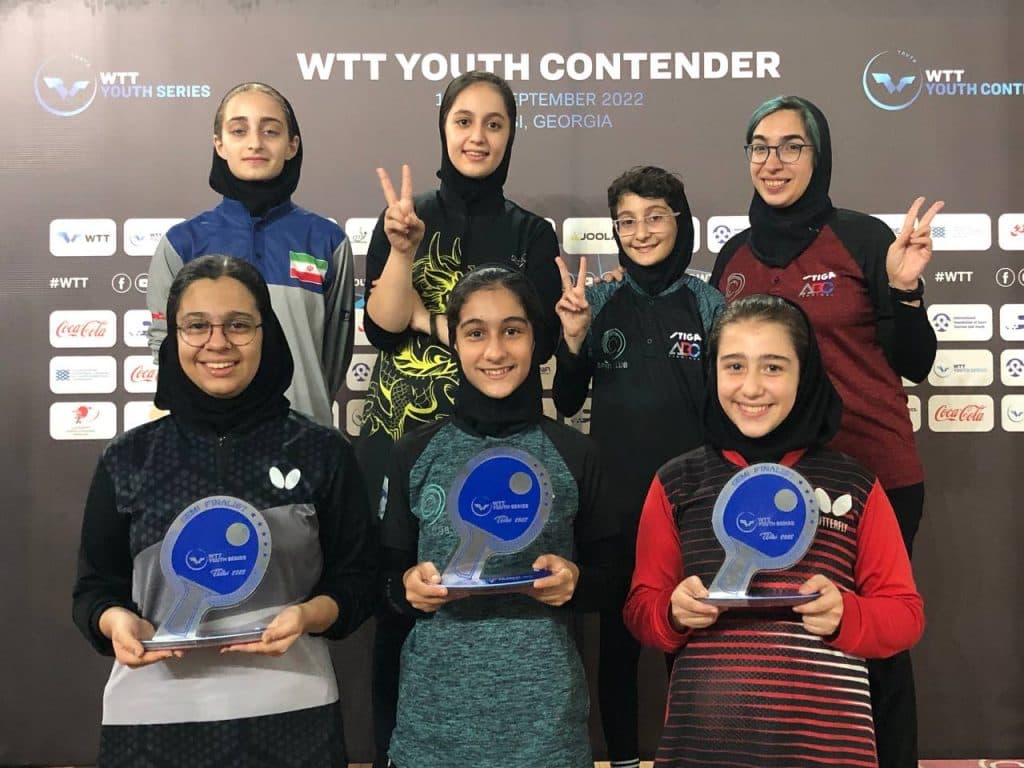 تنیس روی میز کانتندر جوانان گرجستان| یک طلا، یک نقره و 2 برنز سهم دختران ایران در روز آخر مسابقات