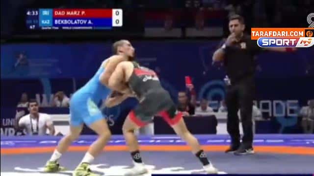 شکست 3-1 پویا دادمرز در وزن 55 کیلوگرم در مصاف با حریف قزاقستانی / فیلم