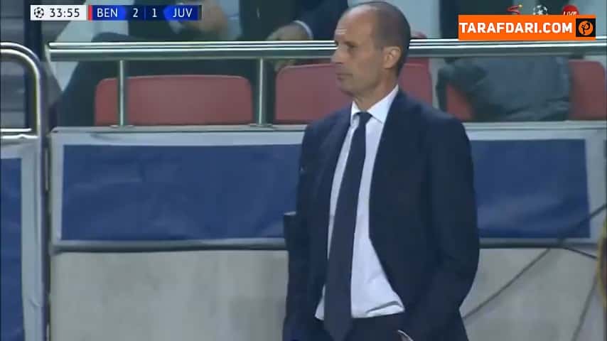 گل رافا سیلوا به یوونتوس (بنفیکا 3-1 یوونتوس)