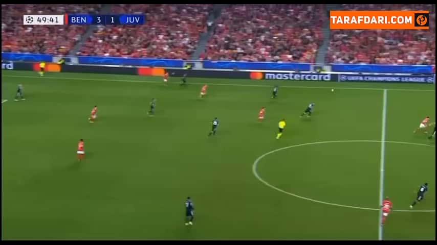 گل دوم رافا سیلوا به یوونتوس (بنفیکا 4-1 یوونتوس)