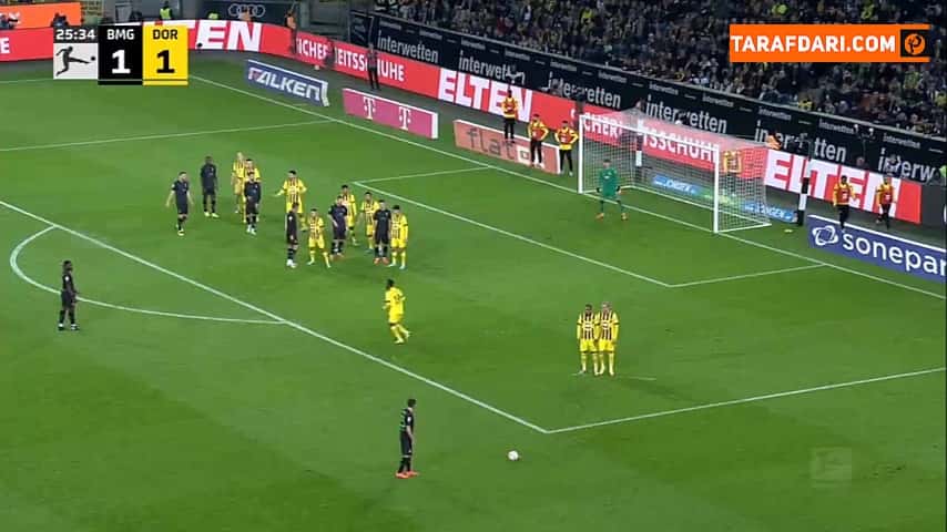 گل رامی بن سبینی به دورتموند (مونشن گلادباخ 2-1 دورتموند)