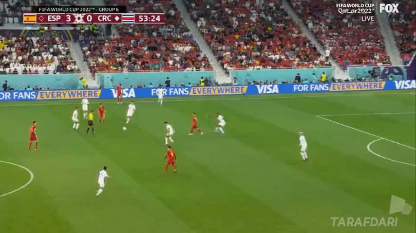 گل دوم فران تورس به کاستاریکا (اسپانیا 4-0 کاستاریکا)