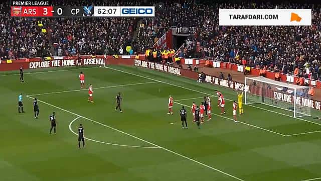 گل شلوپ به آرسنال (آرسنال 3-1 کریستال پالاس)