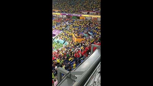 سوت پایان بازی و پیروزی برزیل مقابل سوییس / فیلم