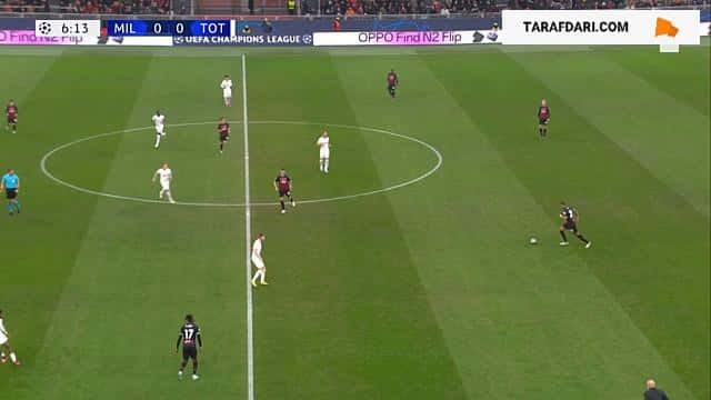 گل براهیم دیاز به تاتنهام (میلان 1-0 تاتنهام)