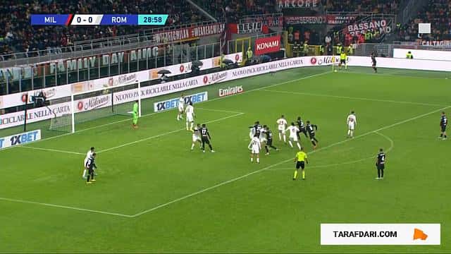 گل کالولو به رم (میلان 1-0 رم)