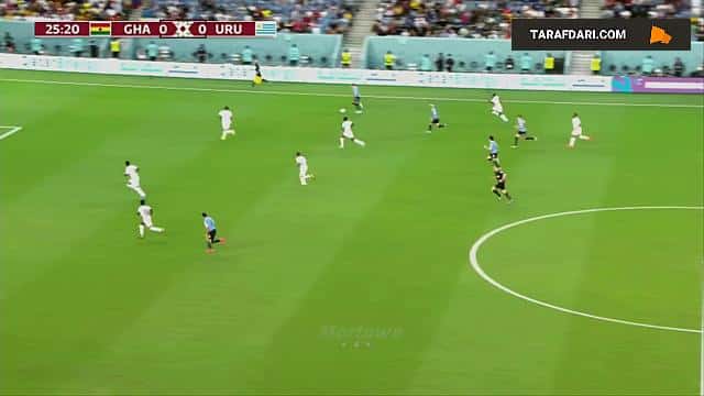 گل آراسکائتا به غنا (غنا 0-1 اروگوئه)