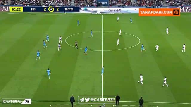 گل نیمار به تروا (پاری سن ژرمن 3-2 تروا)