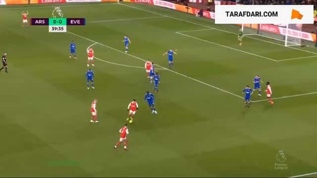 گل زیبای بوکایو ساکا به اورتون (آرسنال 1-0 اورتون)