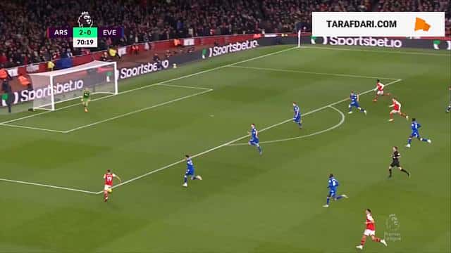 گل مارتین اودگارد به اورتون (آرسنال 3-0 اورتون)
