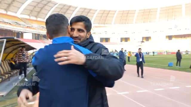 خوش و بش محمد محبی، رضا میرزایی و سجاد شهباززاده با هم بازیهای قدیمی در سپاهان / فیلم