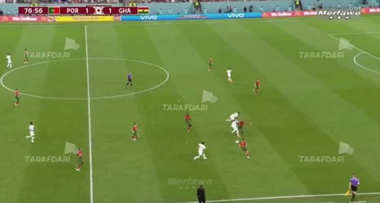 گل ژائو فیلیکس به غنا ( پرتغال 2_1 غنا )