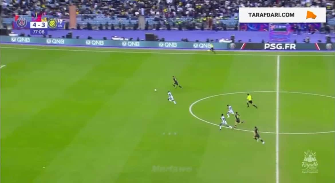 گل اکیتیکه به منتخب النصر و الهلال ( پاری سن ژرمن 5_3 منتخب النصر و الهلال )