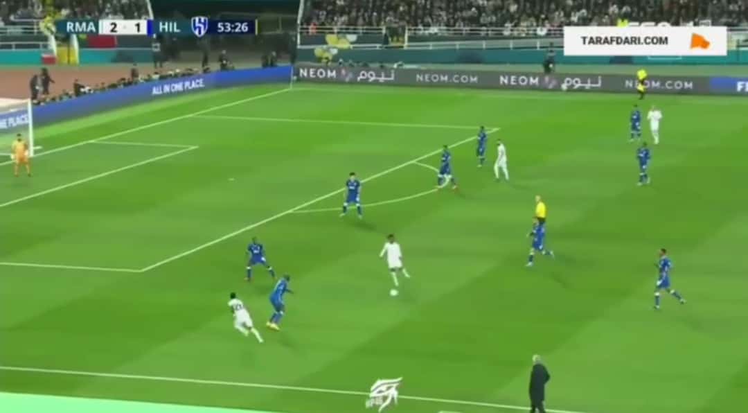 گل کریم بنزما به الهلال ( رئال مادرید 3_1 الهلال )